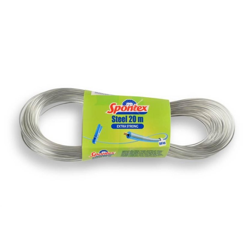 Spontex šňůra na prádlo s ocelovým lankem 20 m