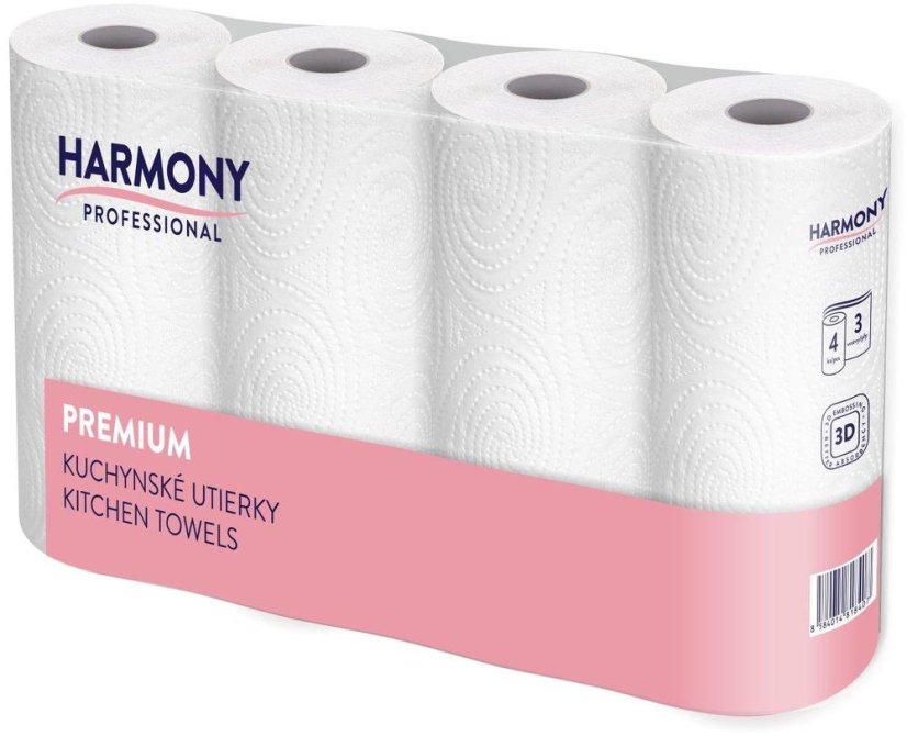 Harmony ručník v roli Professional 3-vrstvý, 4 x 10,5m / 4ks Harmony ručník v roli Professional 3-vrstvý, 4 x 10,5m / 4ks