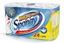 Papír toaletní SPONGY Megapack, 2-vrstvý, 100 % celulóza /24 ks