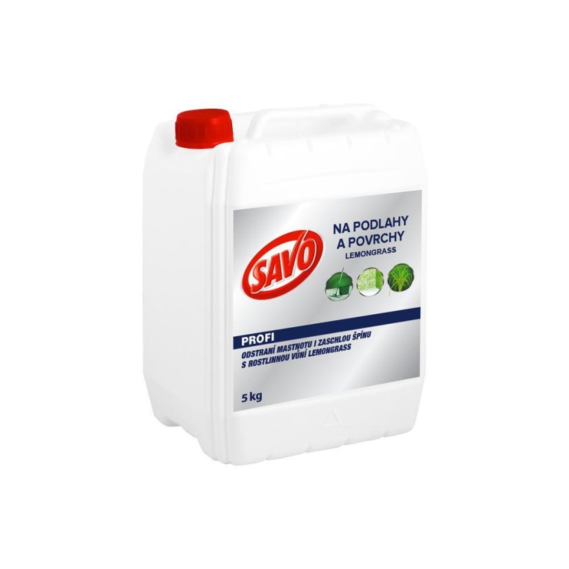 Savo Profi XXL universal 5kg Lemongrass na podlahy a povrchy Savo Profi XXL universal 5kg Lemongrass na podlahy a povrchy
