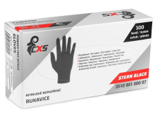 CXS rukavice STERN, jednorázové, nitril, černé, nepudřené/100 ks vel. XL (10)