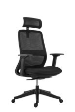 Kancelářská židle Sonia - plast, SYN, NET černá