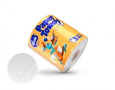 Papírová utěrka v roli FINITO, 100 % celulóza, 3-vrstvá, 80 m