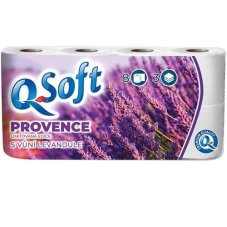 Papír toaletní Q Soft 3-vrstvý s vůní levandule / 8 ks