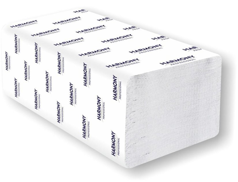 Harmony ručník ZZ Professional 2-vrstvý celulózový 23 x 24, 150ks / 1 balení Harmony ručník ZZ Professional 2-vrstvý celulózový 23 x 24, 150ks / 1 balení
