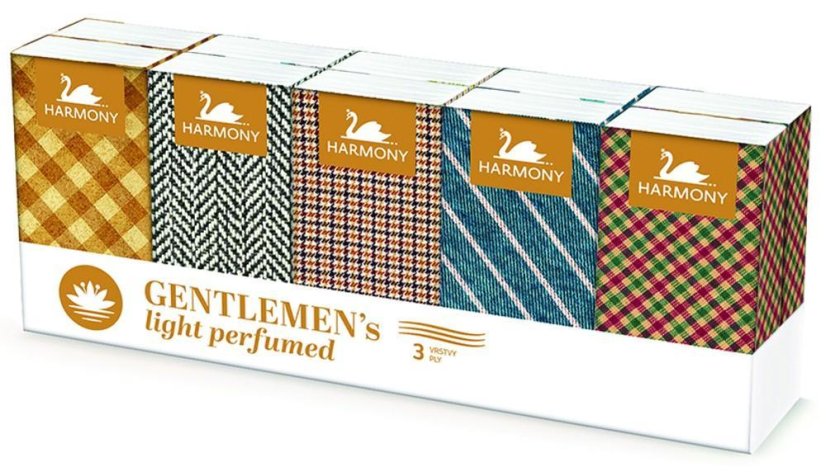 Kapesníčky papírové Gentlemens 3-vrs. s klipem 10ks