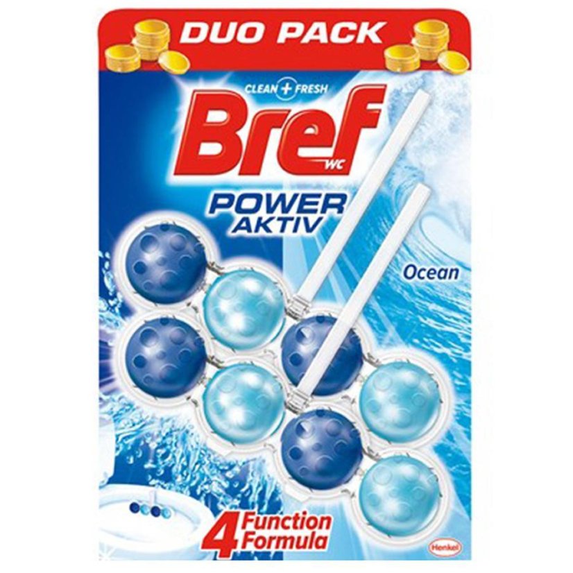 Bref WC Power Aktiv Ocean 2x 50g kuličky Bref WC Power Aktiv Ocean 2x 50g kuličky