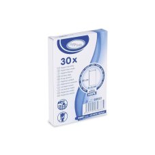 Sáčky hygienické bílé (HDPE) 8+6 x 25cm vytahovací / 30ks v pap. krabičce