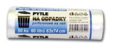 Pytel na odpadky 63 x 74 cm, 60 l / 50 ks, 7 mic - čirý