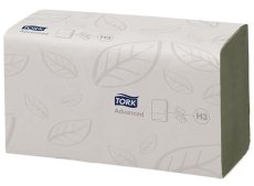 Tork ručník ZZ Singlefold, 2-vrstvý, 250 útržků / 15 balení, 2-vrstvý zelený, recykl, 24,8 x 23 cm
