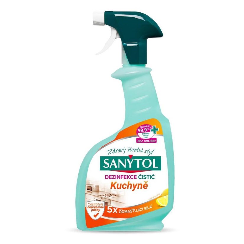 Sanytol odmašťující kuchyně ve spreji 500 ml, citron