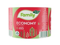 Papír toaletní Tento Economy 2-vrstvý 100% celulóza, návin 60 m