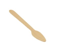 Jednorázové nádobí lžička dřevěná 11cm EKO / 100 ks