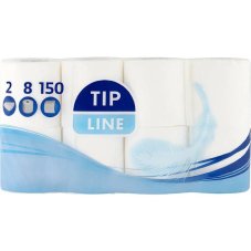 Papír toaletní Tip Line 2-vrstvý 100% cel. / 8 ks