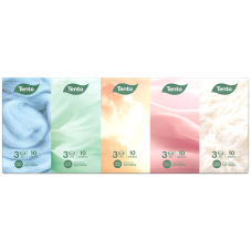Kapesníčky papírové TENTO Natura Soft 3-vrstvé/ 10 ks