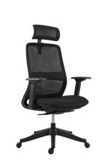 Kancelářská židle Sonia - plast, SYN, NET černá