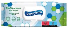 Vlhčené ubrousky Superfresh antibakteriální, 72 ks