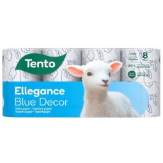Papír toaletní TENTO Blue Decor 3-vrstvý 100% celulóza / 8 ks