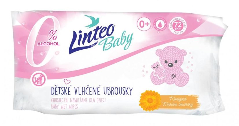 Vlhčené ubrousky Linteo Baby / 72ks