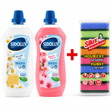 Sidolux Universal 1 l Japanese cherry + Mars.mýdlo + houbičky na nádobí zdarma