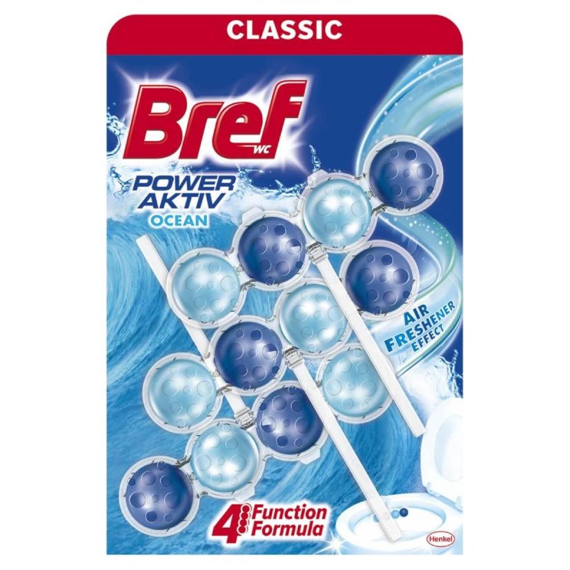 Bref WC Power Aktiv Ocean 3x 50g kuličky Bref WC Power Aktiv Ocean 3x 50g kuličky