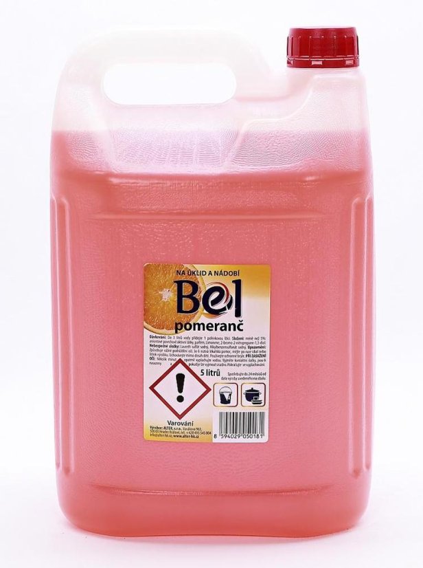 Bel univerzál na úklid a nádobí 5 l pomeranč