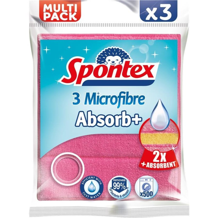Spontex utěrka z mikrovlákna Absorb+ 3ks