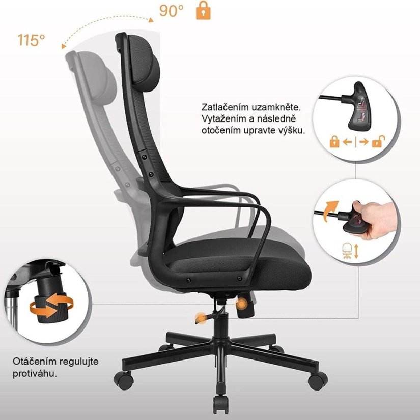 Kancelářská židle Faro černá