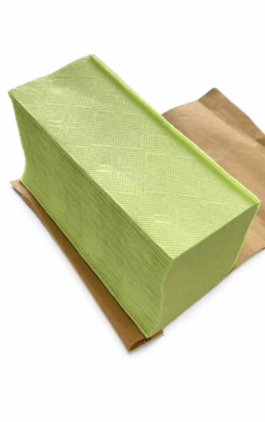 Ručník ZZ FINITO zelený, 2-vrstvý, celulóza 25 x 21 cm, 3000 ks (150 ks/ 20 bal.)
